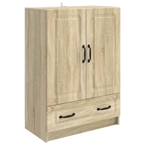 vidaXL Széf fiókkal Sonoma Tölgy 66 x 34,5 x 92 cm Szerelt Fa