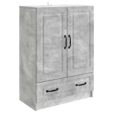   vidaXL Széf fiókkal Betonszürke 66 x 34,5 x 92 cm Szerelt Fa