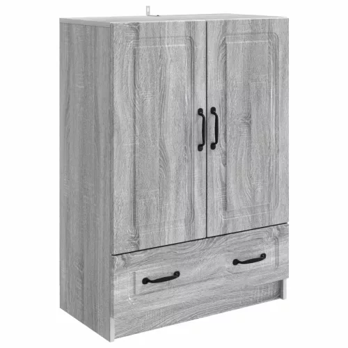vidaXL Széf fiókkal Szürke Sonoma 66 x 34,5 x 92 cm Szerelt Fa