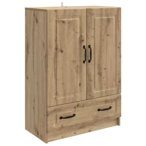 vidaXL Széf fiókkal Kézműves Tölgy 66 x 34,5 x 92 cm Szerelt Fa