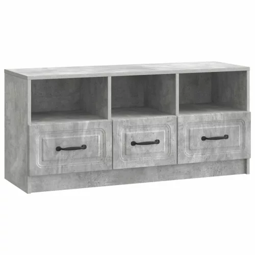 vidaXL TV szekrény fiókkal Betonszürke 102 x 34,5 x 47 cm Szerelt Fa