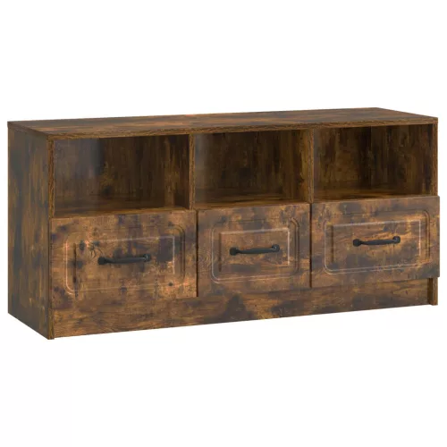 vidaXL TV szekrény fiókkal Füstös Tölgy 102 x 34,5 x 47 cm Szerelt Fa