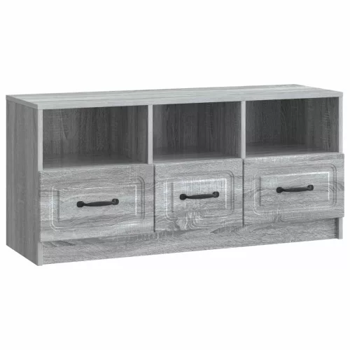 vidaXL TV szekrény fiókkal Szürke Sonoma 102 x 34,5 x 47 cm Szerelt Fa