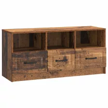  vidaXL TV szekrény fiókkal Antik Fa 102 x 34,5 x 47 cm Szerelt Fa