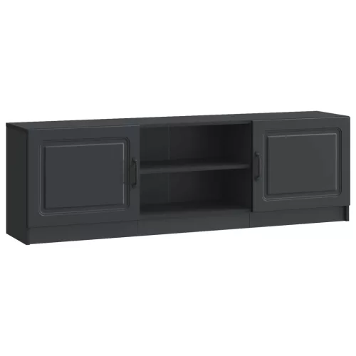 vidaXL TV szekrény Fekete 150 x 31 x 47 cm Szerelt Fa
