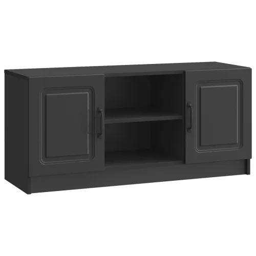 vidaXL TV szekrény Fekete 102 x 34,5 x 47 cm Szerelt Fa
