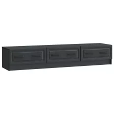   vidaXL TV szekrény fiókkal Fekete 147 x 34,5 x 27 cm Szerelt Fa