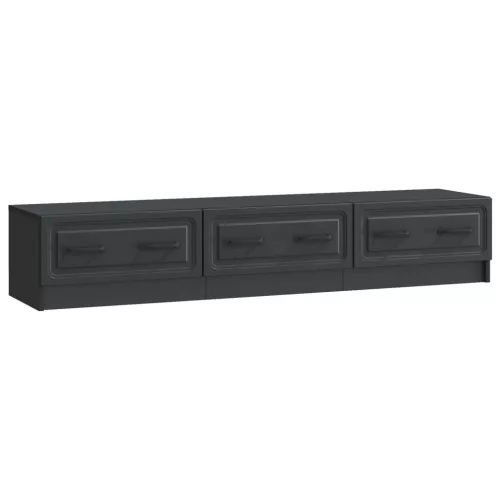 vidaXL TV szekrény fiókkal Fekete 147 x 34,5 x 27 cm Szerelt Fa