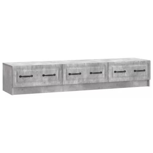 vidaXL TV szekrény fiókkal Betonszürke 147 x 34,5 x 27 cm Szerelt Fa