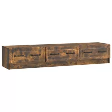   vidaXL TV szekrény fiókkal Füstös Tölgy 147 x 34,5 x 27 cm Szerelt Fa