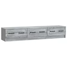   vidaXL TV szekrény fiókkal Szürke Sonoma 147 x 34,5 x 27 cm Szerelt Fa