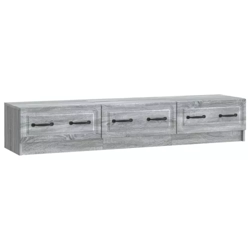 vidaXL TV szekrény fiókkal Szürke Sonoma 147 x 34,5 x 27 cm Szerelt Fa
