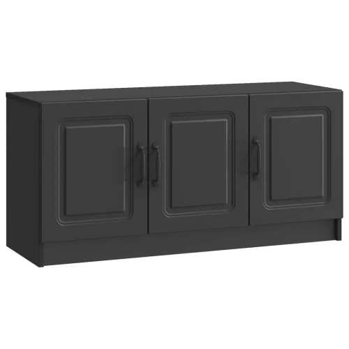 vidaXL TV szekrény Fekete 99 x 34,5 x 47 cm Szerelt Fa