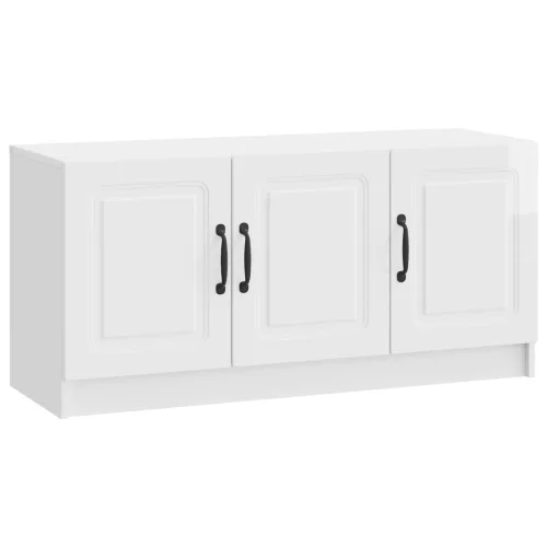 vidaXL TV szekrény Magasfényű Fehér 99 x 34,5 x 47 cm Szerelt Fa