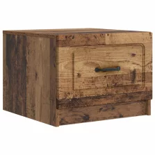   vidaXL Dohányzóasztal fiókkal Antik Fa 49 x 50 x 37 cm Szerelt Fa