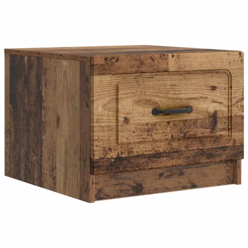 vidaXL Dohányzóasztal fiókkal Antik Fa 49 x 50 x 37 cm Szerelt Fa