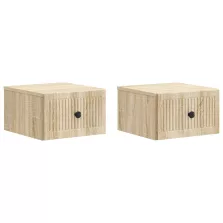   vidaXL Fali éjjeli szekrény 2 pcs Sonoma Tölgy 33 x 34,5 x 20 cm
