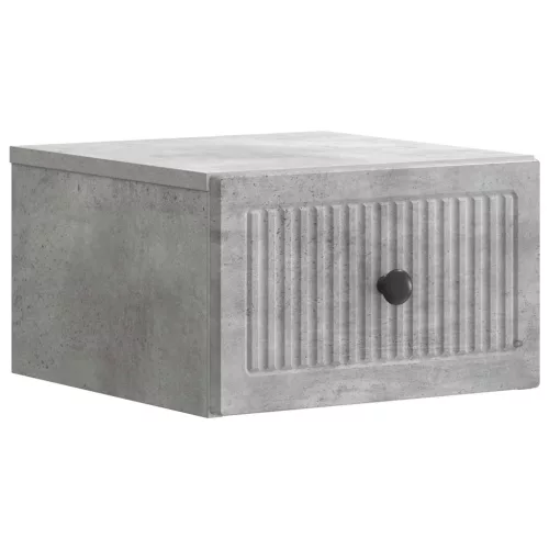 vidaXL Fali éjjeli szekrény Betonszürke 33 x 34,5 x 20 cm Szerelt Fa