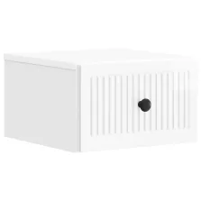   vidaXL Fali éjjeli szekrény fiókkal Magasfényű Fehér 33 x 34,5 x 20 cm