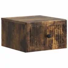   vidaXL Fali éjjeli szekrény Füstös Tölgy 33 x 34,5 x 20 cm Szerelt Fa