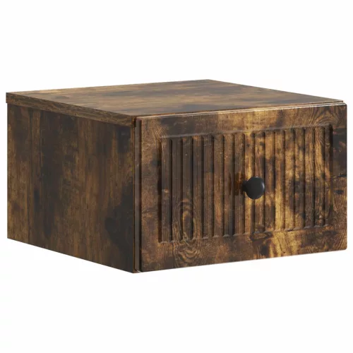vidaXL Fali éjjeli szekrény Füstös Tölgy 33 x 34,5 x 20 cm Szerelt Fa