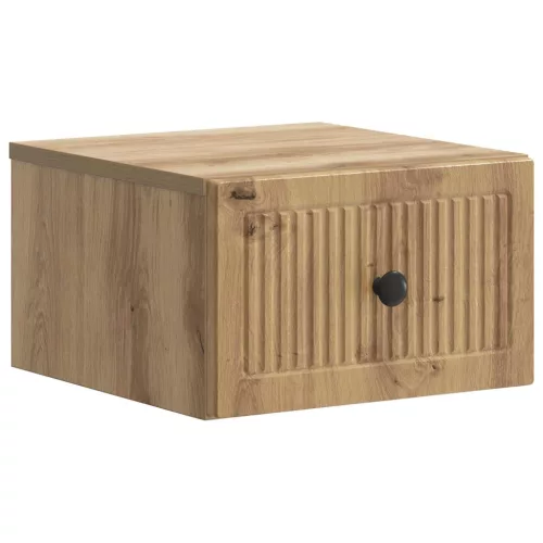 vidaXL Fali éjjeli szekrény fiókkal Kézműves Tölgy 33 x 34,5 x 20 cm