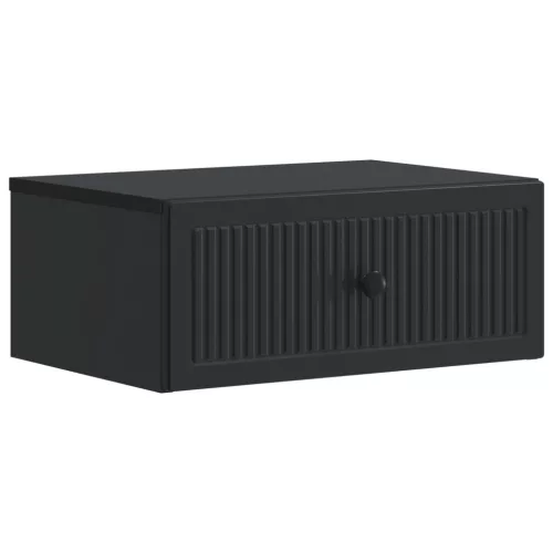 vidaXL Éjjeliszekrény fiókkal Fekete 49 x 34,5 x 20 cm Szerelt Fa