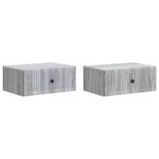   vidaXL Éjjeliszekrény 2 pcs Szürke Sonoma 49 x 34,5 x 20 cm Szerelt Fa