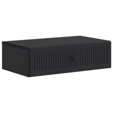 vidaXL Fali oldaltábla Fekete 59 x 34,5 x 17 cm Szerelt Fa