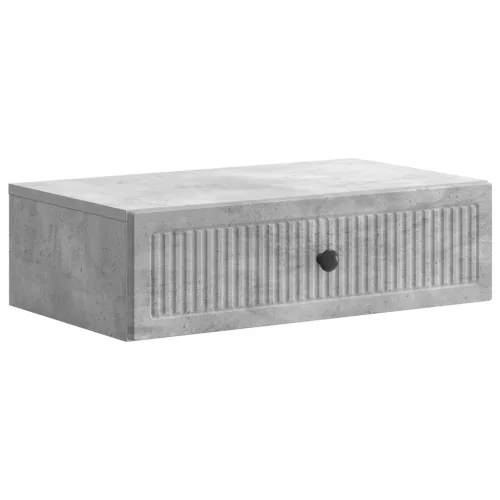vidaXL Fali oldaltábla Betonszürke 59 x 34,5 x 17 cm Szerelt Fa