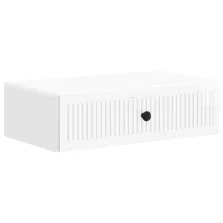   vidaXL Fali oldaltábla Magasfényű Fehér 59 x 34,5 x 17 cm Szerelt Fa