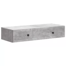   vidaXL Fali oldaltábla Betonszürke 87,5 x 34,5 x 17 cm Szerelt Fa