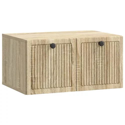 vidaXL Fali TV szekrény Sonoma Tölgy 59,5 x 41 x 30 cm Szerelt Fa