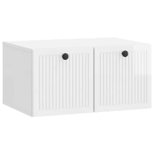 vidaXL Fali TV szekrény Magasfényű Fehér 59,5 x 41 x 30 cm Szerelt Fa