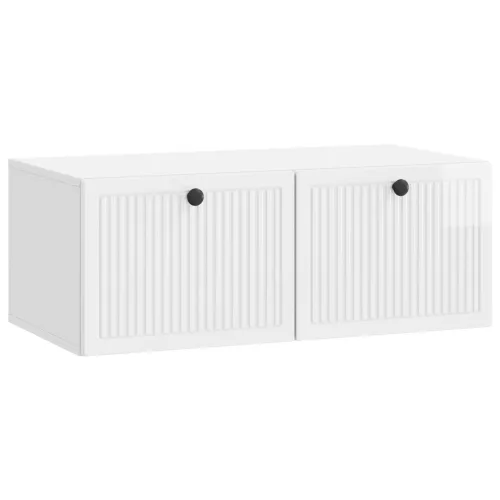 vidaXL Fali TV szekrény Magasfényű Fehér 78,5 x 41 x 30 cm Szerelt Fa