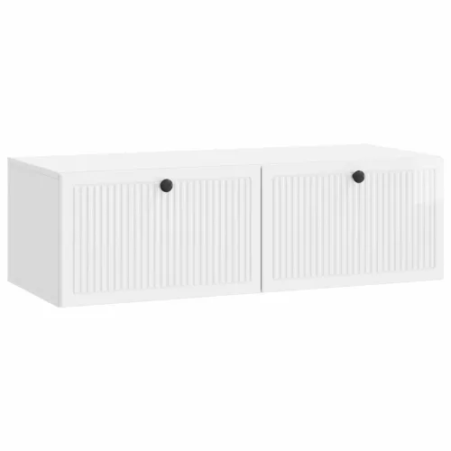 vidaXL Fali TV szekrény Magasfényű Fehér 98 x 41 x 30 cm Szerelt Fa