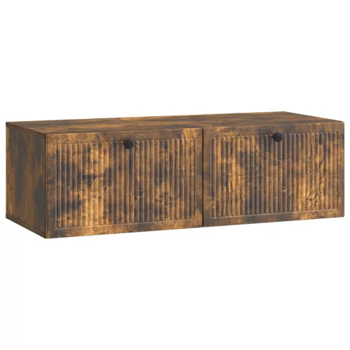 vidaXL Fali TV szekrény Füstös Tölgy 98 x 41 x 30 cm Szerelt Fa