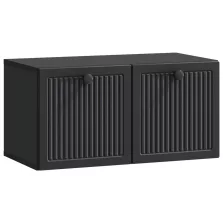 vidaXL Fali TV szekrény Fekete 59,5 x 31 x 30 cm Szerelt Fa