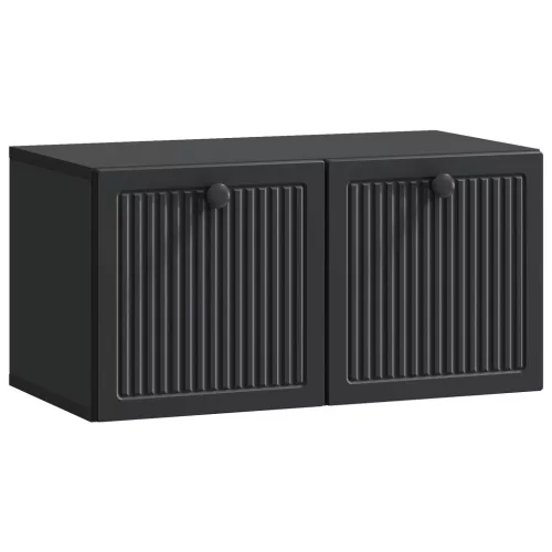 vidaXL Fali TV szekrény Fekete 59,5 x 31 x 30 cm Szerelt Fa