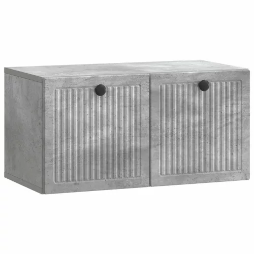 vidaXL Fali TV szekrény Betonszürke 59,5 x 31 x 30 cm Szerelt Fa