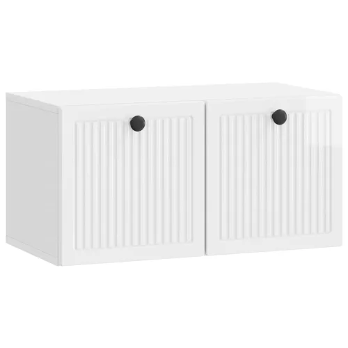 vidaXL Fali TV szekrény Magasfényű Fehér 59,5 x 31 x 30 cm Szerelt Fa