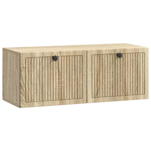 vidaXL Fali TV szekrény Sonoma Tölgy 78,5 x 31 x 30 cm Szerelt Fa