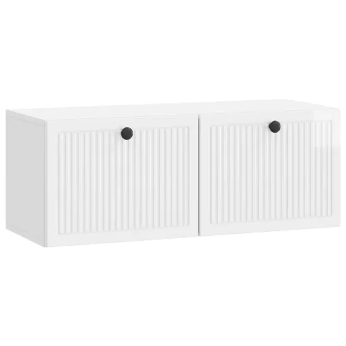 vidaXL Fali TV szekrény Magasfényű Fehér 78,5 x 31 x 30 cm Szerelt Fa