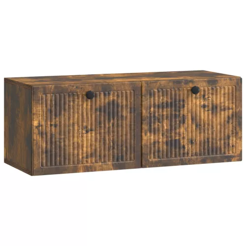 vidaXL Fali TV szekrény Füstös Tölgy 78,5 x 31 x 30 cm Szerelt Fa