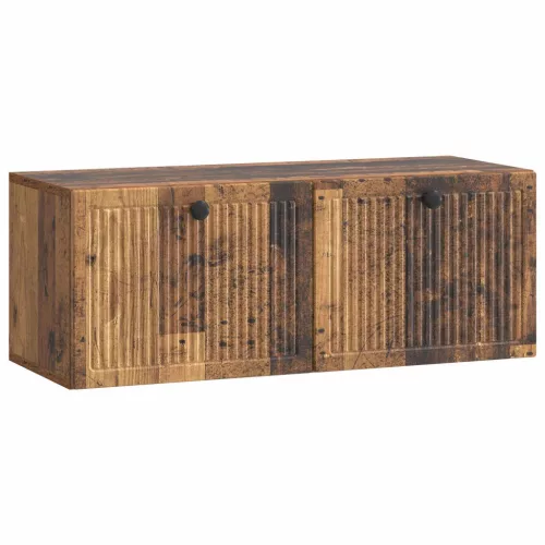 vidaXL Fali TV szekrény Antik Fa 78,5 x 31 x 30 cm Szerelt Fa