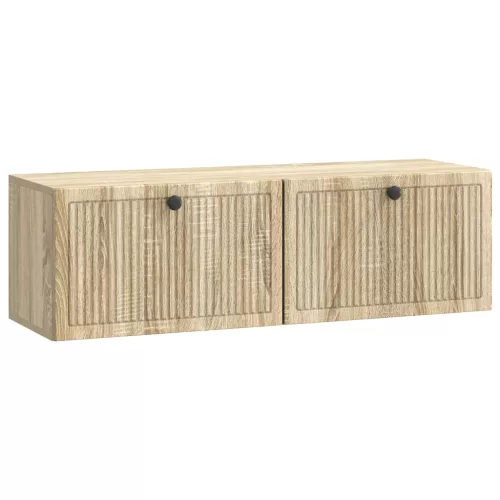 vidaXL Fali TV szekrény Sonoma Tölgy 98 x 31 x 30 cm Szerelt Fa