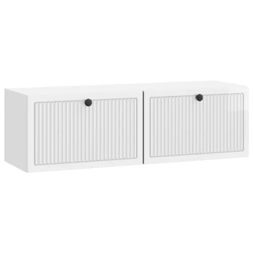 vidaXL Fali TV szekrény Magasfényű Fehér 98 x 31 x 30 cm Szerelt Fa