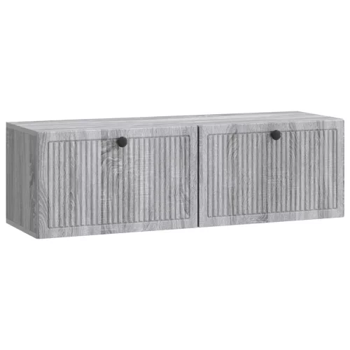 vidaXL Fali TV szekrény Szürke Sonoma 98 x 31 x 30 cm Szerelt Fa