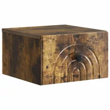   vidaXL Fali éjjeli szekrény Füstös Tölgy 33 x 34,5 x 20 cm Szerelt Fa