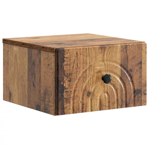 vidaXL Fali éjjeli szekrény Antik Fa 33 x 34,5 x 20 cm Szerelt Fa